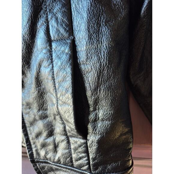 Vintage Wilsons leather M.Julian black kids bomber jacket size small perfect! - Picture 7 of 9